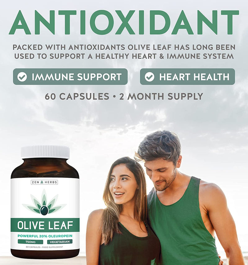 Olive Leaf Extract (NON-GMO) Super Strength: 20% Oleuropein