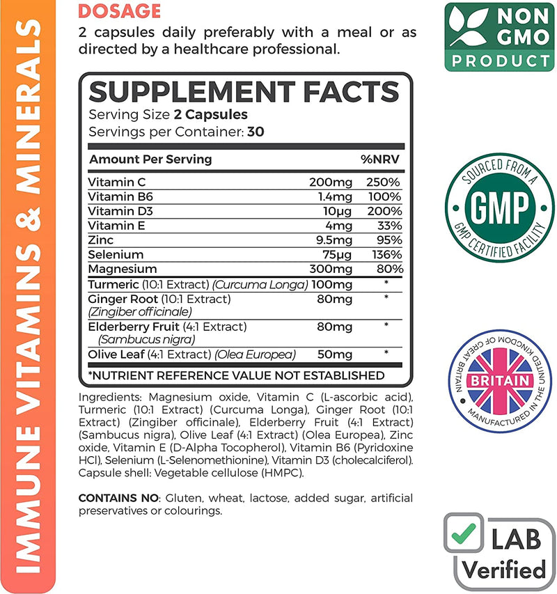 recommend taking 2 capsules per day with food. 30 servings per container. non-GMO, made in the UK