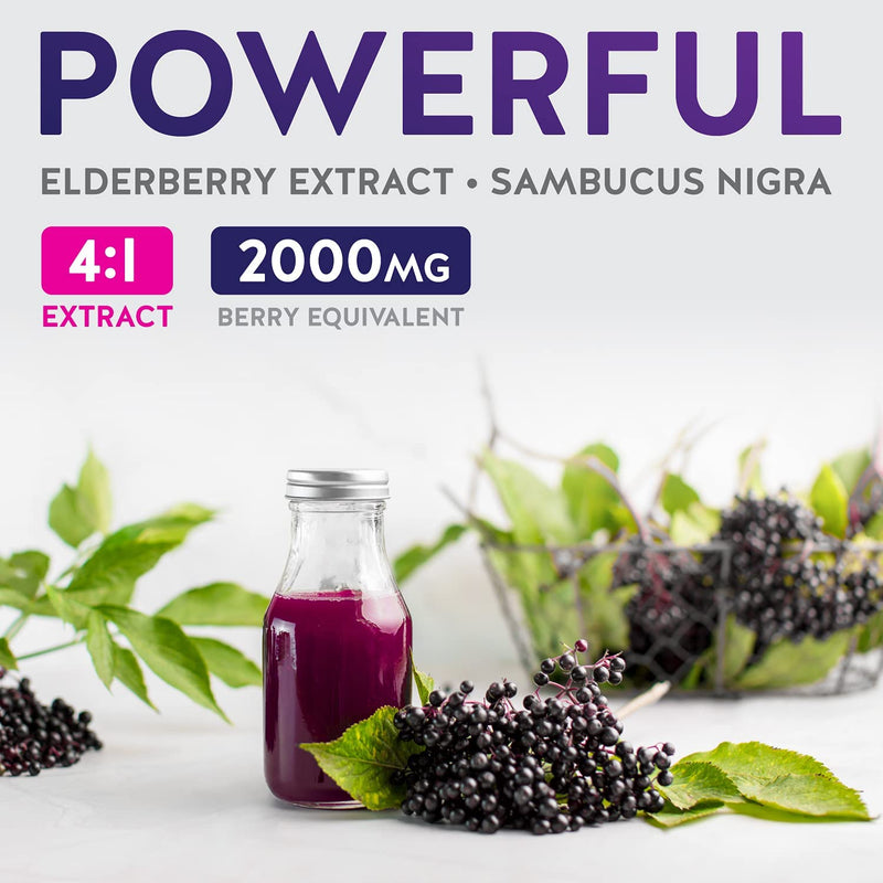 Elderberry 4:1 Extract Capsules (Non-GMO)